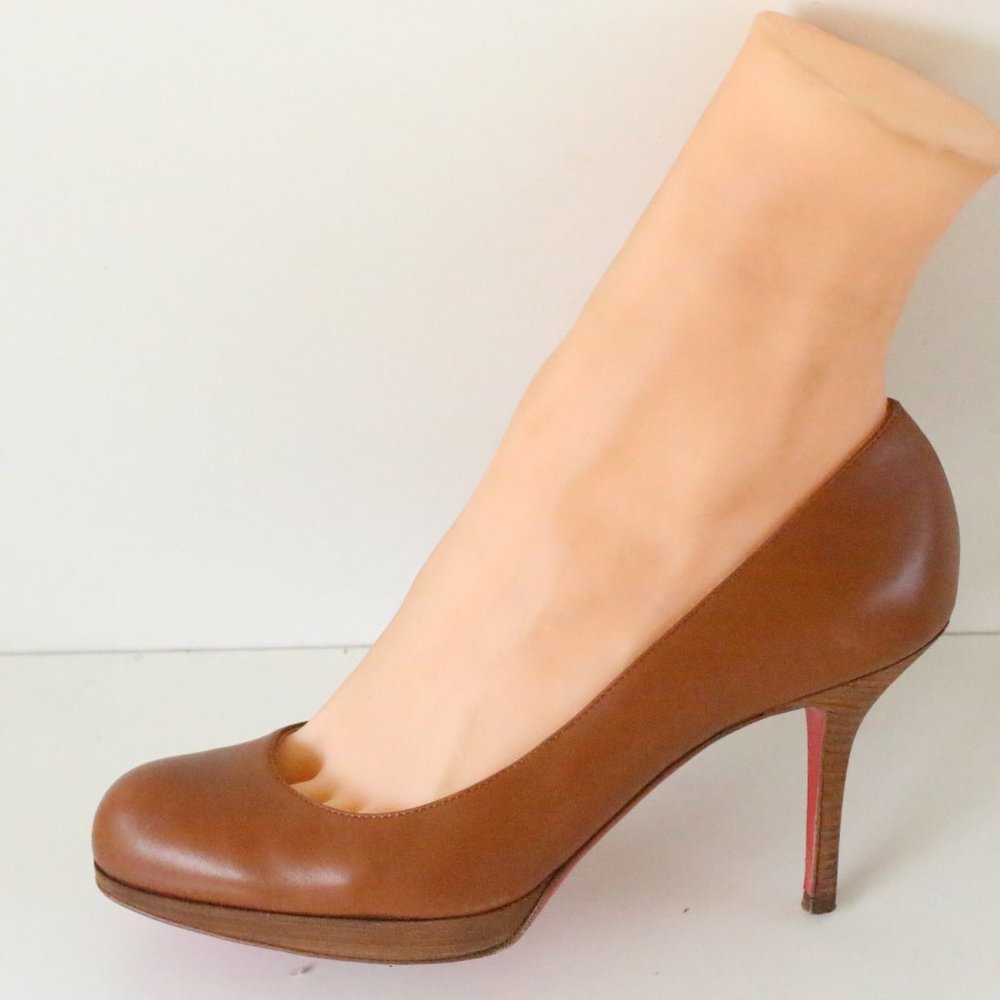 Christian Louboutin Brown Prorata Leather Pumps